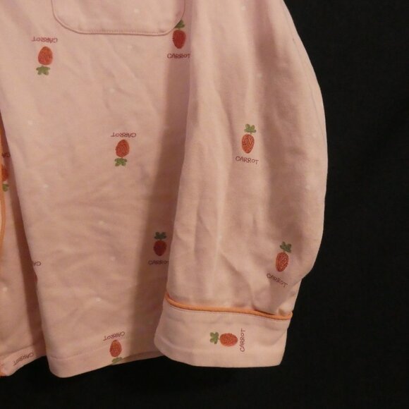 Unbranded | medium | Charming Carrot Pattern Long Sleeve Pajama Top W/ Pocket - Picture 8 of 14